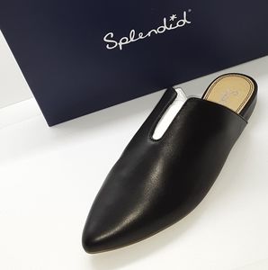 Splendid Leather Black Mules size 7